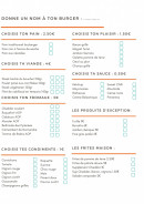 Menu Le Beurre.G - Les burgers