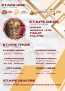 Menu Shawarmood - Etape une, étape deux et étape trois,...