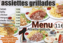 Menu L'Oasis - les assiettes