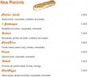 Menu La Boite à Lunch - Les Paninis