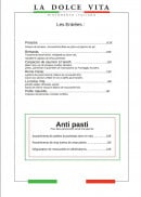 Menu La Dolce Vita - Entrées