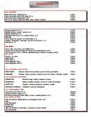 Menu Le Florence - les boissons