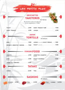 Menu Sushi Avenue - Les brochettes yakitori, japan tortille et tataki,...