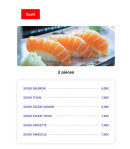 Menu Sushis wok 31 - Sushi