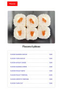 Menu Sushis wok 31 - Les flacons