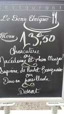 Menu Le Sens Unique - exemple de menu