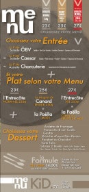 Menu O bon vivre - Menus