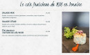 Carte et menu de Le Bistrot du Pêcheur à Plaisance du Touch — Le coin fraîcheur
