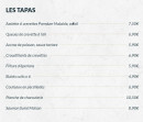Carte et menu de Le Bistrot du Pêcheur à Plaisance du Touch — Les tapas