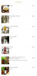 Menu Ma Pause Bio - Les boissons