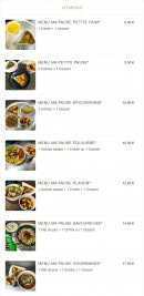 Menu Ma Pause Bio - Le menus