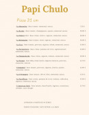 Menu Papi Chulo - Les pizzas