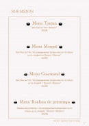 Menu Sushilab - Les menus