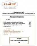Menu Thé Comédie - Exemple de menu