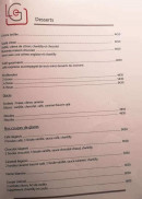 Menu Le gambetta - Desserts