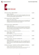 Carte et menu de Billot des Abattoirs à Mauvezin — Les vins rouges