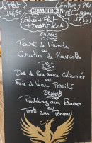 Carte et menu de L'auberge de France à Seissan — Exemple de menu
