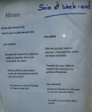 Carte et menu de L'Auberge de Tournecoupe à Tournecoupe — Les entrées, plats et desserts