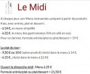 Menu hoa lan l'orchidee - menu midi 