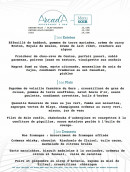 Menu Arcada - Menu du soir