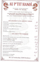 Menu Au P'tit hanoi - Les plats et assiettes