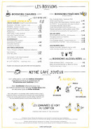 Menu Café Joyeux - Les boissons