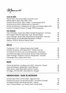 Menu Cafe Mancuso - Carte des vins page 4