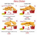 Menu CFC - Les menus chicken