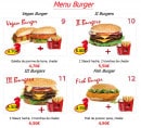 Menu CFC - Les menus burger