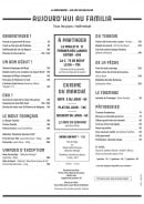 Carte et menu de Familia  Brasserie des Halles à Bordeaux — Les menus