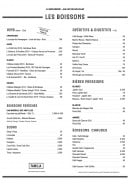 Carte et menu de Familia  Brasserie des Halles à Bordeaux — les boissons