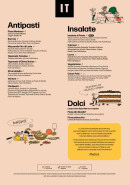 Menu IT - Italian Trattoria - Les salades, antipasti et desserts