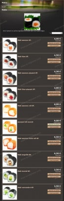 Menu Konnichiwa - Les Makis