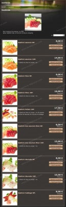Menu Konnichiwa - Les Sashimis