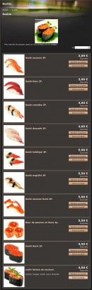 Menu Konnichiwa - Les Sushis