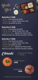 Menu Korea box - Les bento box et chirashis