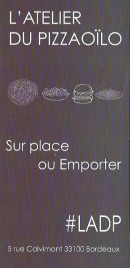 Carte et menu L’atelier du pizzaiolo « LADP Bordeaux