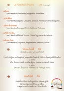 Menu L’Austra - Les planches et menus