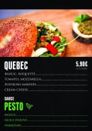 Menu La Cabane A Bagels - Le quebec