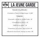 Menu La Jeune Garde - La formule de la débauche 