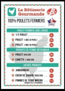 Carte et menu de La Rôtisserie Gourmande à Bordeaux — Les poulets