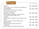 Menu Le Bernardo - Les pizzas: milan, savoyarde...