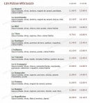Menu Le Kiosque à Pizzas - Les pizzas spéciales