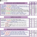Menu Les Pizzas de Muriel - Les pizzas avec porc
