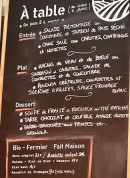 Menu Les Récoltants - Exemple de menu