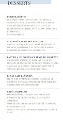 Menu Nomad - Les desserts