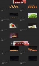 Menu Okinii Sushi Bar - Les entrées et spécial rolls