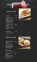Menu Okinii Sushi Bar - Les formules à volonté