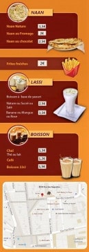 Menu Royal Tandoori - Les naans, lassi et boissons