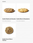 Menu Starbucks Coffee - Les cookies